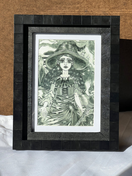 5x7 Black Witch Photo Frame